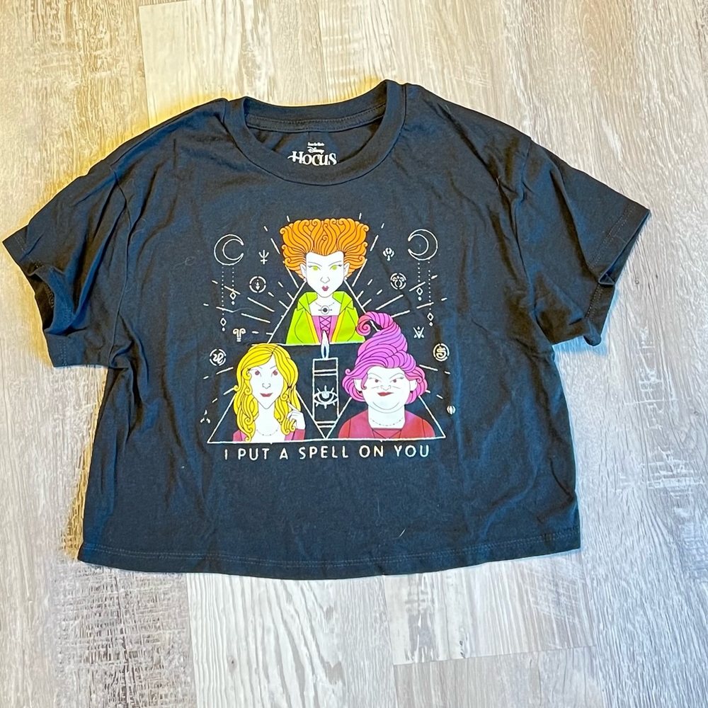 Disney Black T-Shirt with Colorful Characters